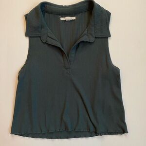 O'Neill Sleeveless Collared Tank Top - Deep Blue